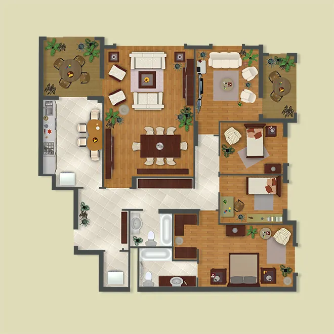 Palm City Antalya - Palm City Antalya Laguna 4+1 floor plan