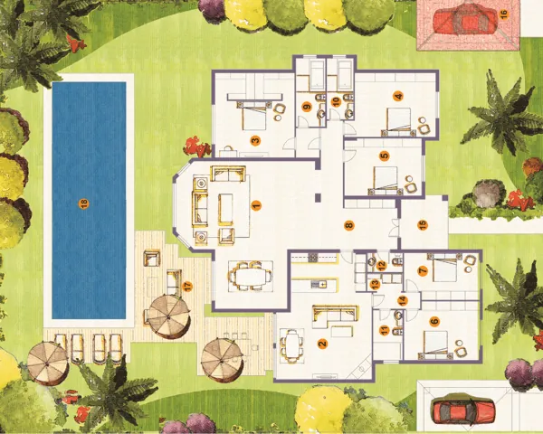 Grand Palmira villa floor plan – Palm City Premium