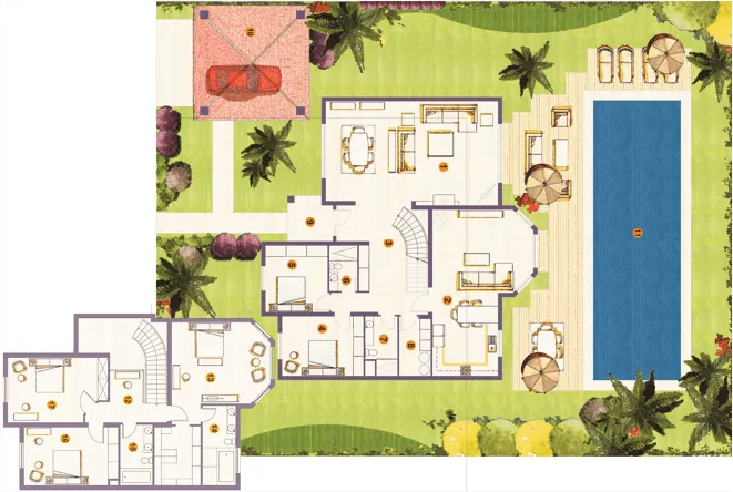 Grand Bella villa floor plan – Palm City Premium