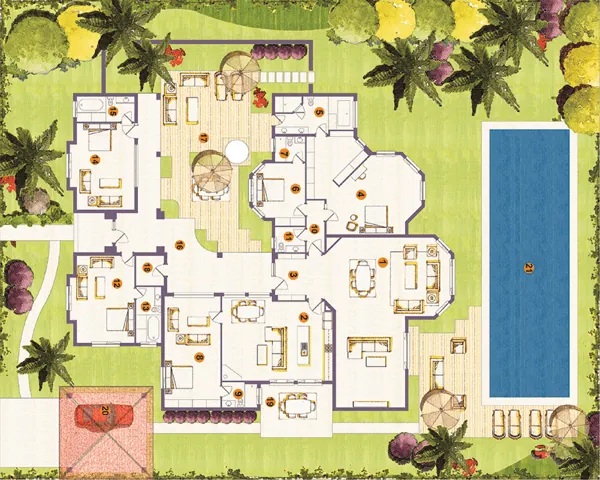 Grand Gardenya villa floor plan – Palm City Premium